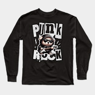 Punk Rock Pup 🎸 Dog Rocks Out Long Sleeve T-Shirt